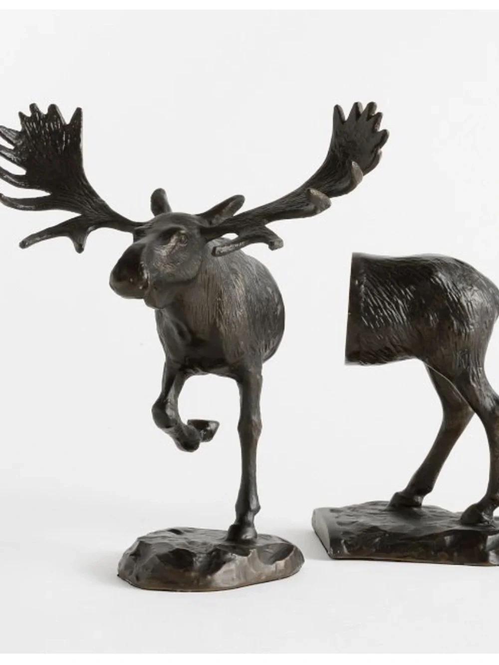 Pottery Barn Bronze Moose Bookends New In Box 🫎